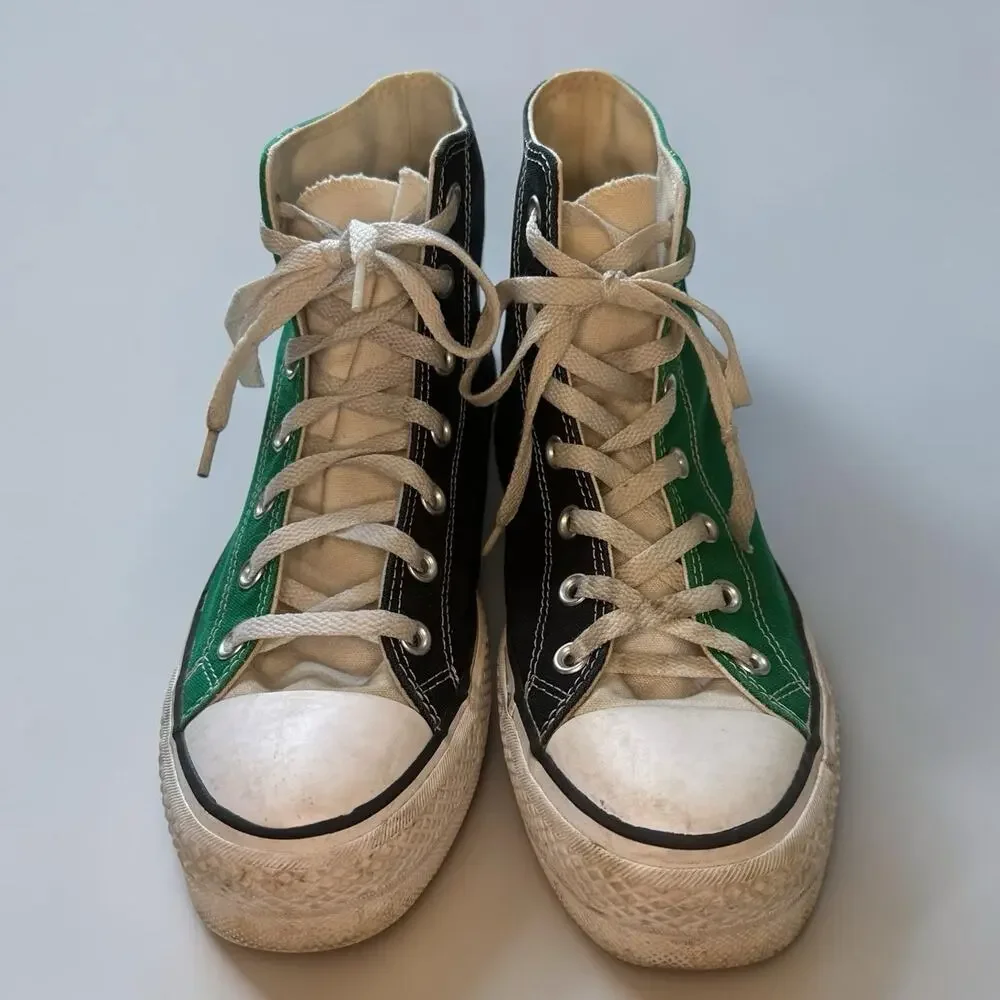 Converse You Chuck Taylor Two-Toned High Top Black Green Shoes Mens 8 Womens 10